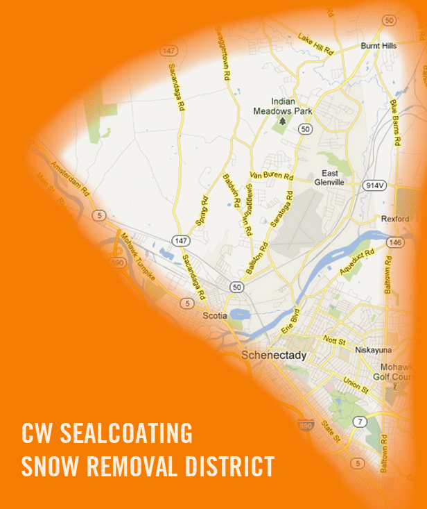 CW Sealcoating Snow Plowing, Snow removal area